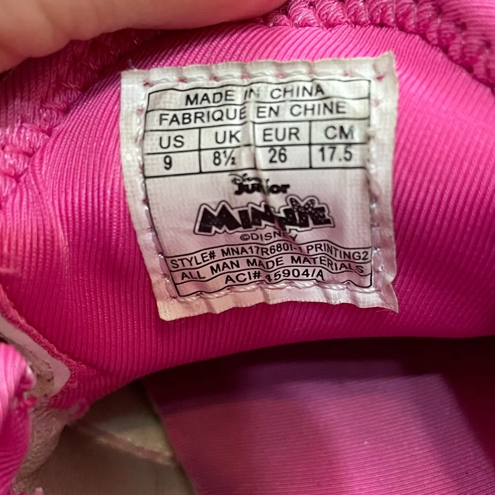 Disney Minnie Mouse Kids Pink Polka Dot Shoes - Picture 4 of 8